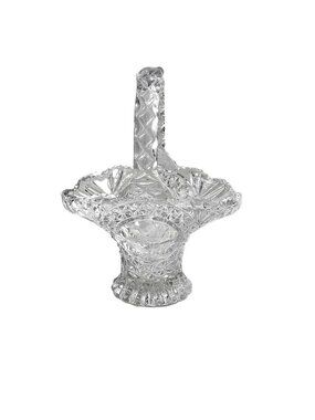 Hofbauer Byrdes Collection Crystal Basket Vase 11" German Made